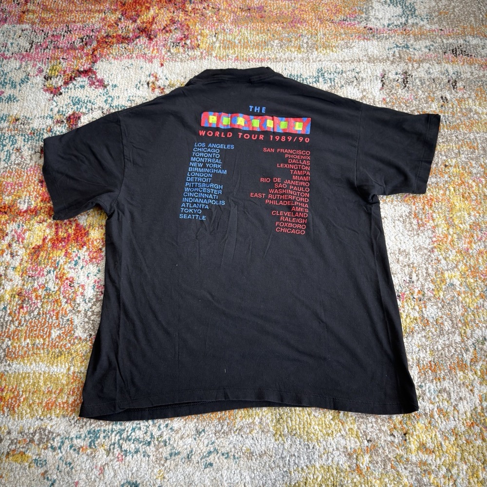 Vintage PAUL McCARTNEY 1989/90 2 sided single stitch world tour shirt Brockum L - Picture 3 of 8